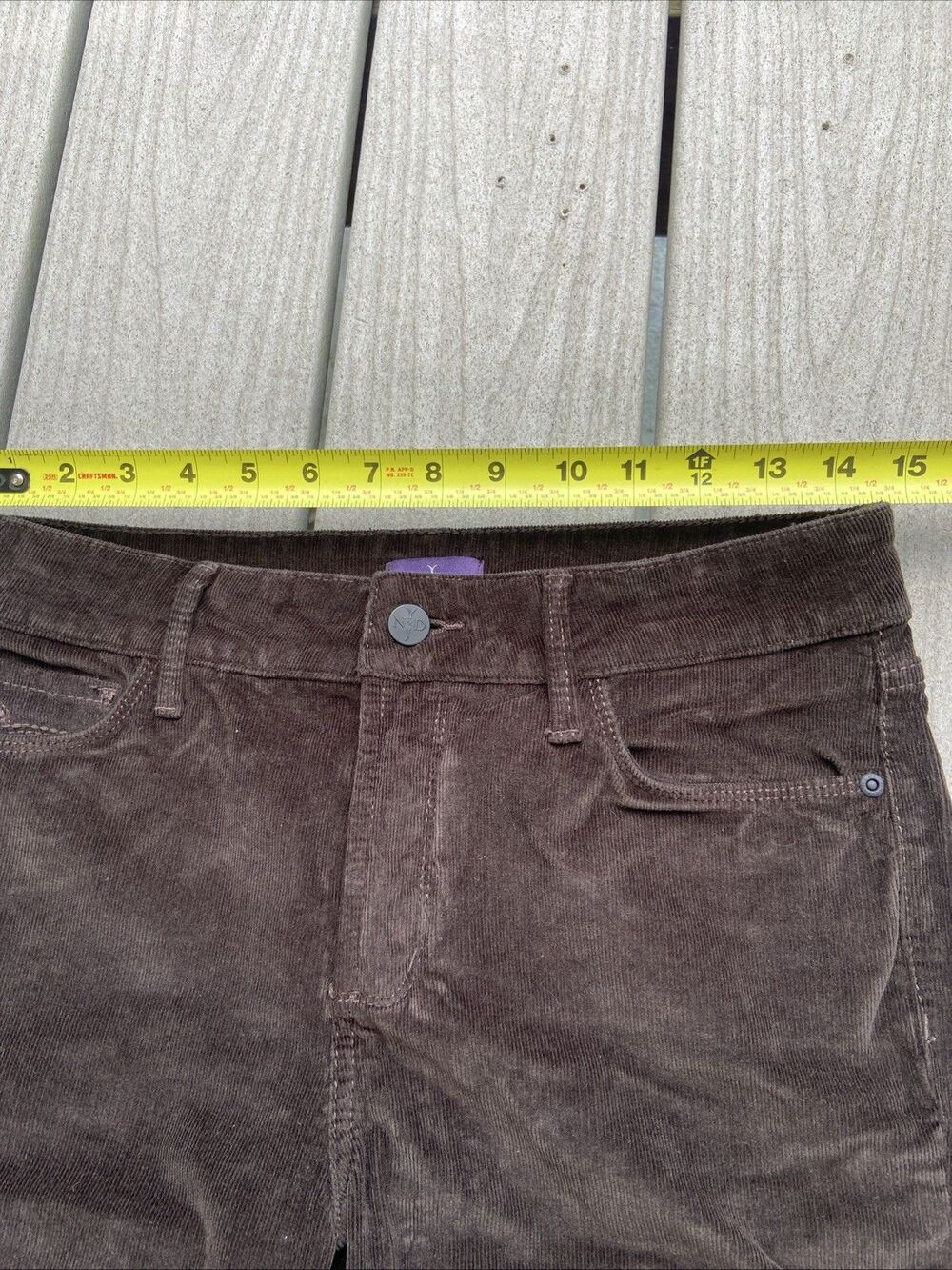 NYDJ Brown Corduroy Bootcut Jean Womens 8 Lift Tuck 70s Preppy Boho Artsy Fall - Picture 6 of 13
